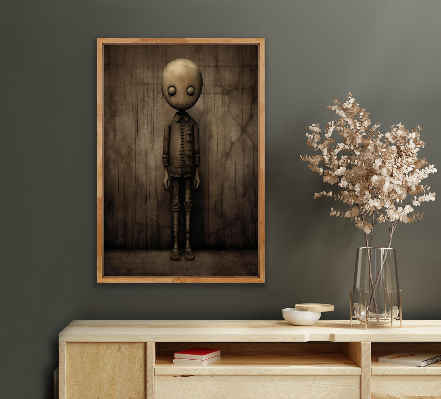 Oddities and Curiosities - A Vintage Portrait in the Style of Anton Semenov | Dark, Modern Art Print | Digital | Wall Art | Minimal