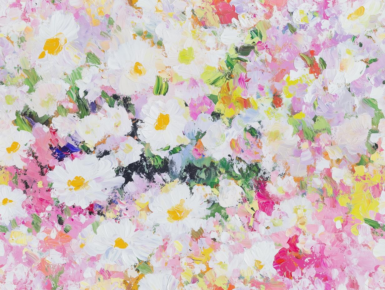 Custom Floral Canvas Print Inspired by Claude Monet's Impressionist Style Bright Colors Home Decor Wall Art Digital Download