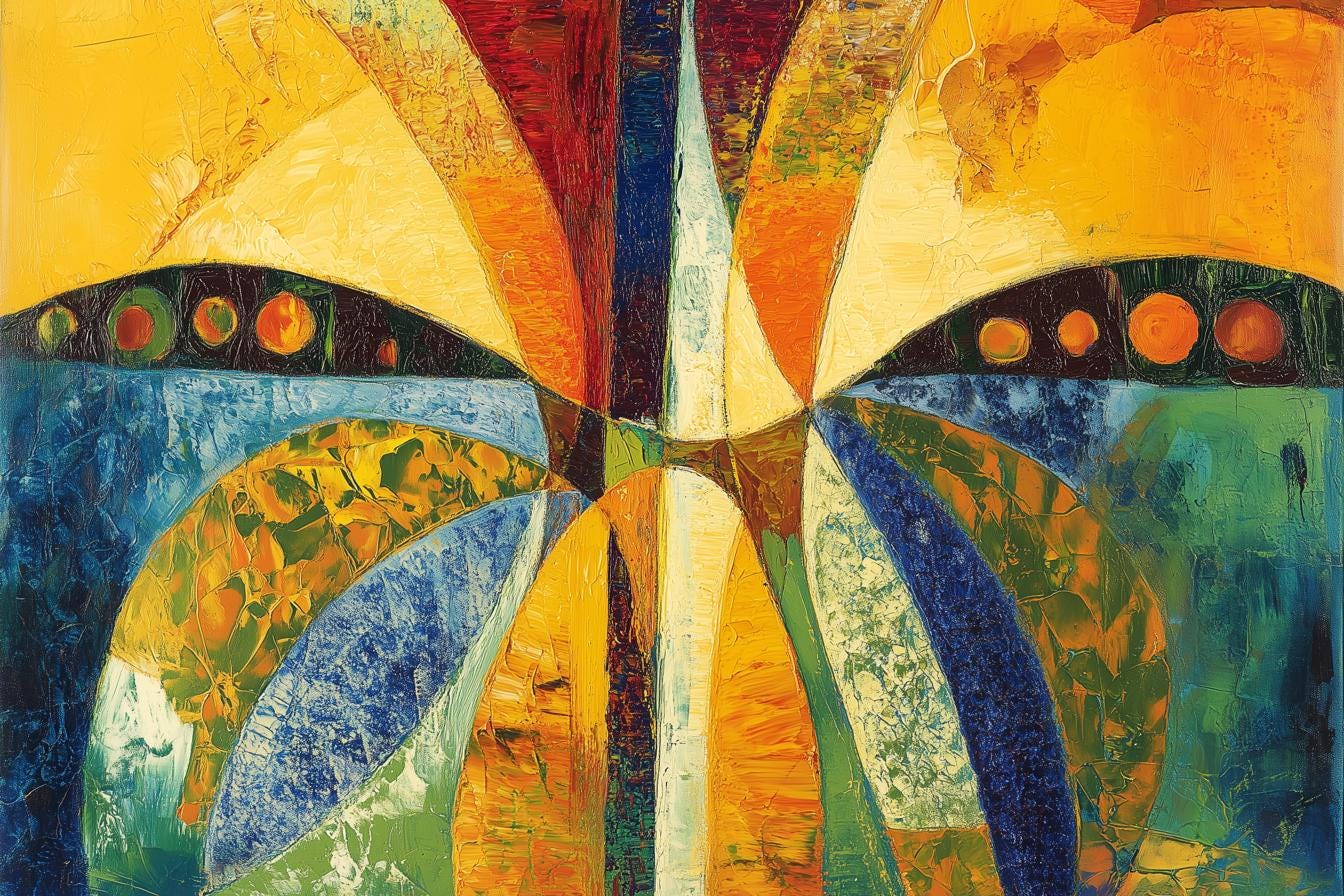 Abstract Canvas Print Inspired by Matisse with Bold Colors and Dynamic Shapes Perfect for Home Decor and Wall Art