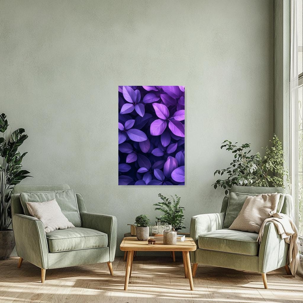 Custom Canvas Print Lavender Leaves Artwork Inspired by Monet Floral Home Decor Digital Download Wall Art