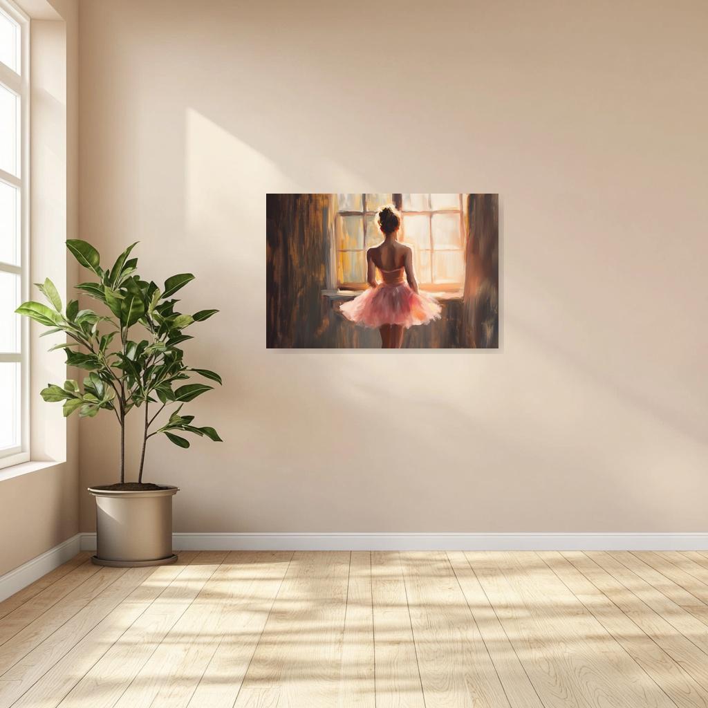 Elegant Ballerina Canvas Print Inspired by Degas Perfect for Home Decor and Wall Art in Soft Pastel Colors
