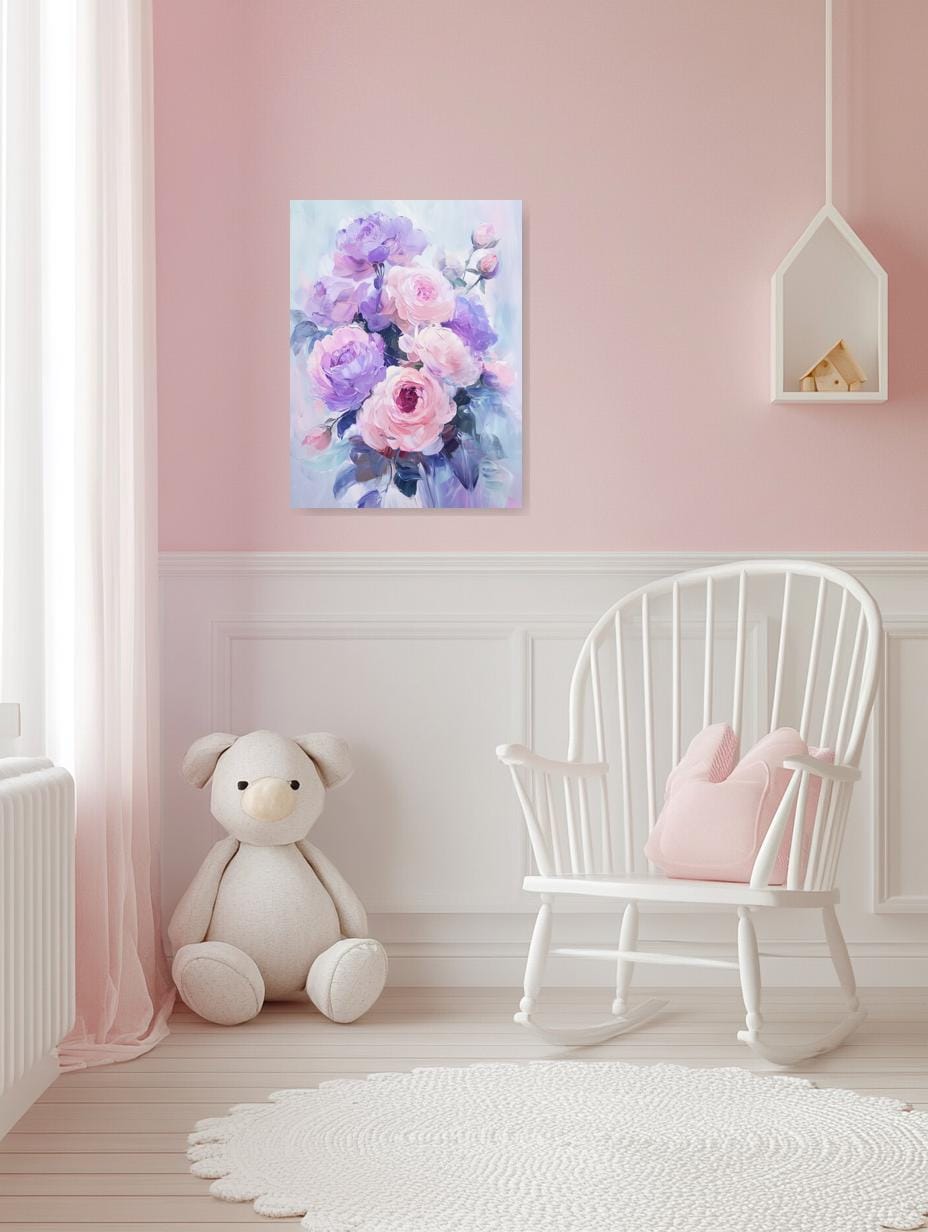 Custom Floral Canvas Print in the Style of Claude Monet Perfect for Home Decor Wall Art in Soft Pastel Colors