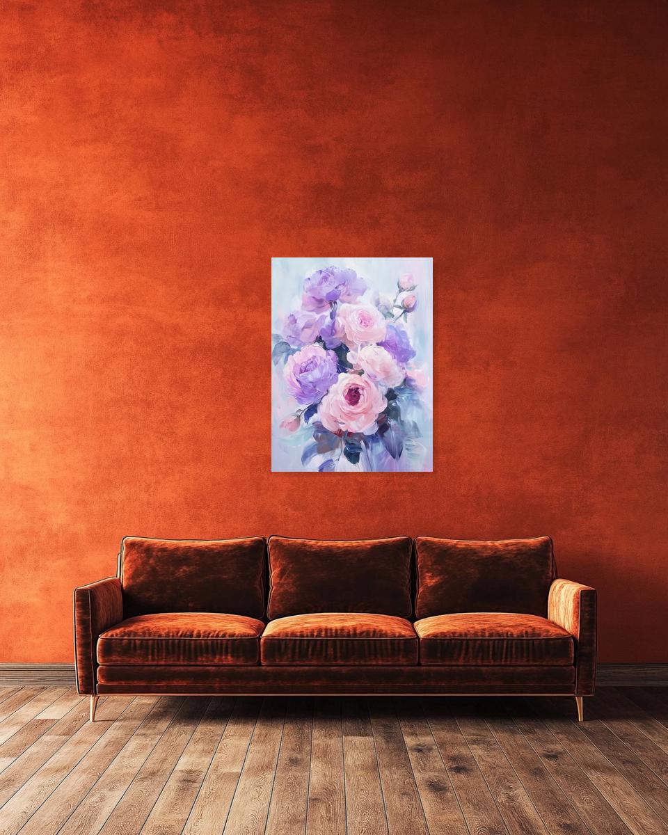 Custom Floral Canvas Print in the Style of Claude Monet Perfect for Home Decor Wall Art in Soft Pastel Colors