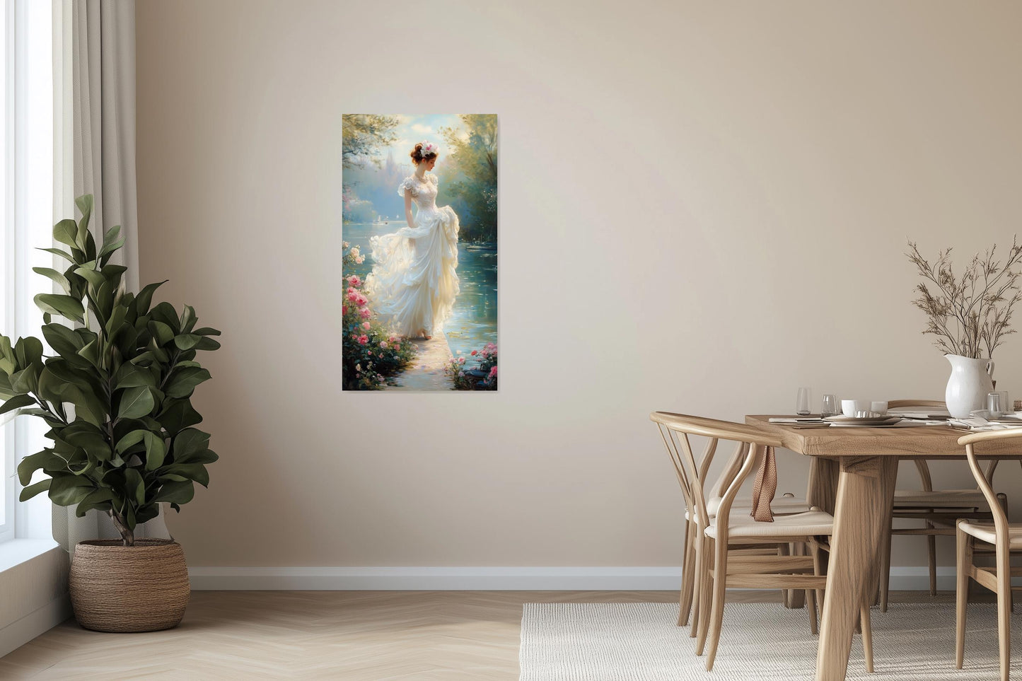 Romantic Floral Canvas Print Inspired by Impressionist Art Perfect for Home Decor Elegant Wall Art Digital Download
