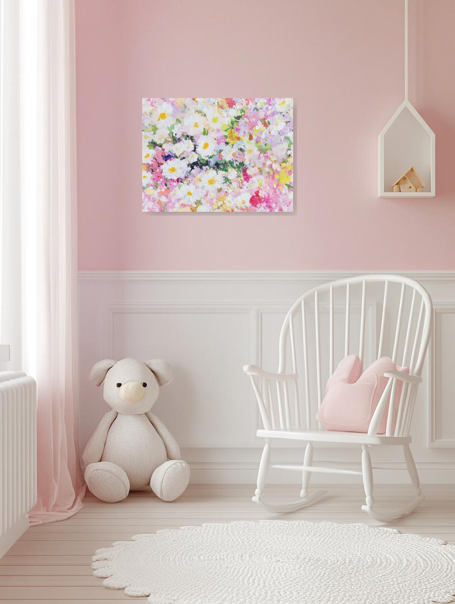 Custom Floral Canvas Print Inspired by Claude Monet's Impressionist Style Bright Colors Home Decor Wall Art Digital Download