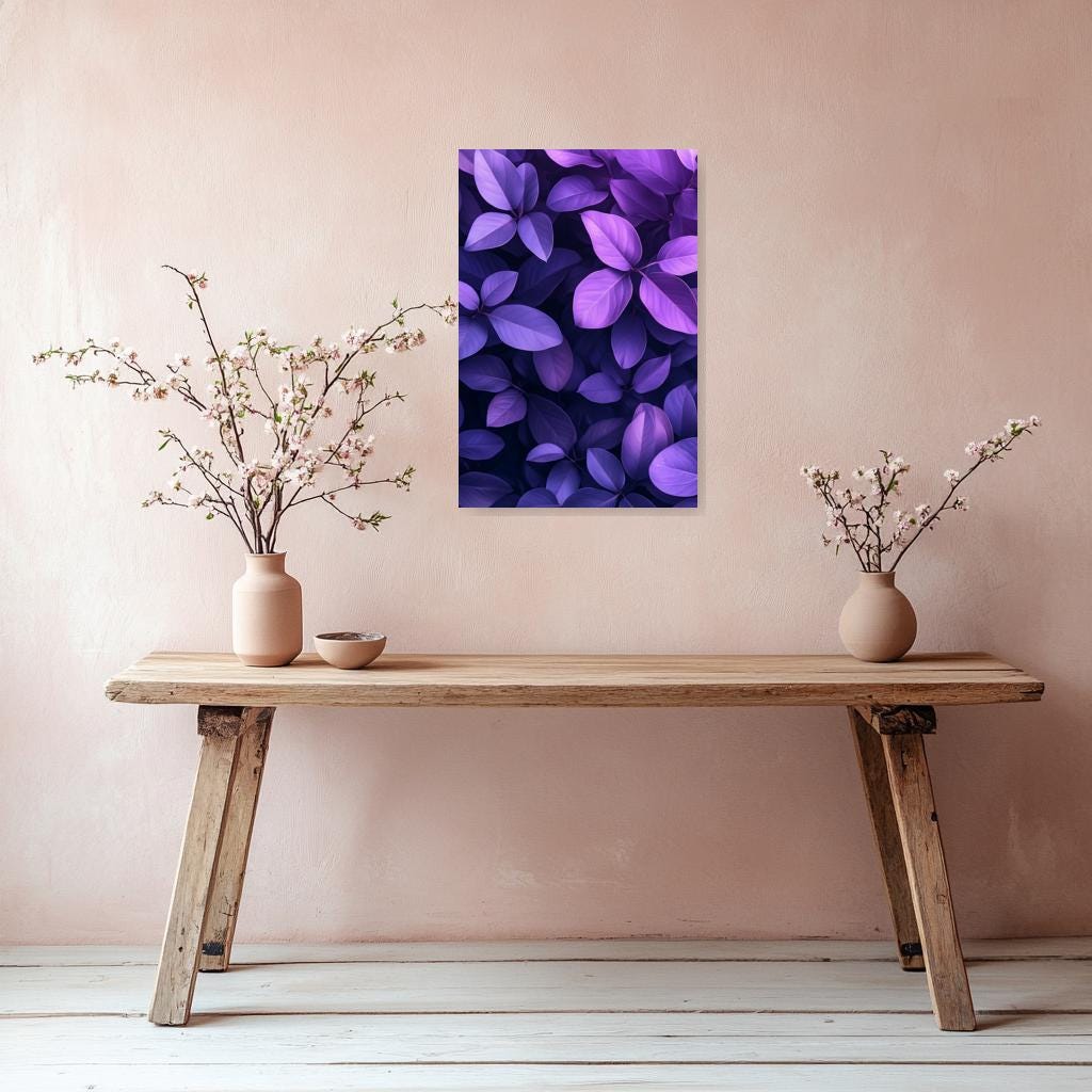Custom Canvas Print Lavender Leaves Artwork Inspired by Monet Floral Home Decor Digital Download Wall Art