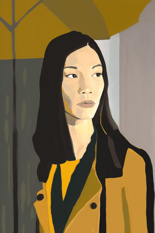 Alex Katz inspired print of a young woman, Digital Print, Custom Art, Canvas Print | Custom Canvas Curators