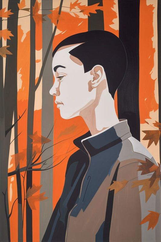 Alex Katz, Portrait of a Young Man, ISO, Custom Art, Canvas Print | Custom Canvas Curators