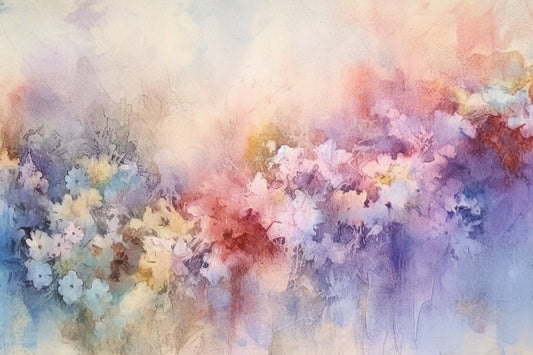 Colorful Dreams - Original Watercolor Painting of Flowers inspired by Jean Haines | Canvas Home Decor | Wall Art | Custom Canvas Curators