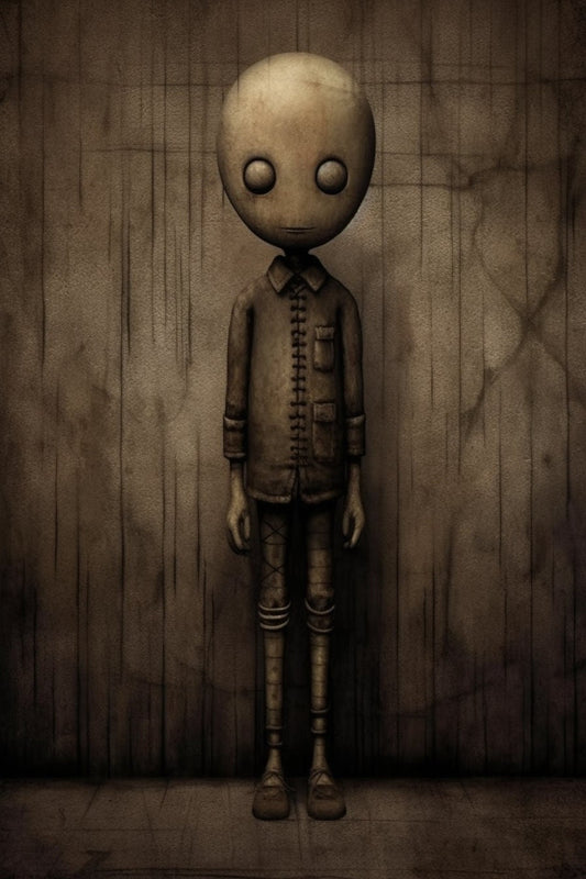 Oddities and Curiosities - A Vintage Portrait in the Style of Anton Semenov | Dark, Modern Art Print  | Digital | Wall Art | Minimal