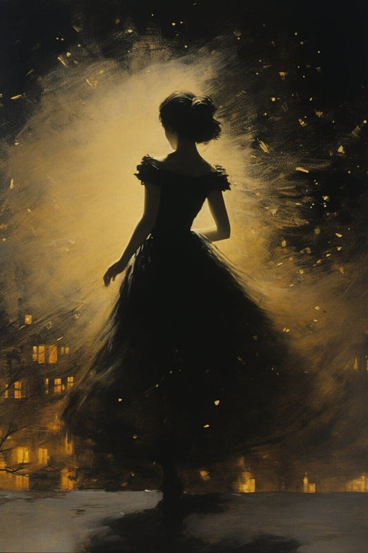 Silhouette of a Young Girl - Bill Jacklin Style | Digital Wall Art | Download Print | Custom Canvas