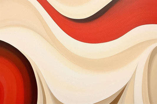 Custom Georgia O'Keeffe Inspired Abstract Canvas Print with Sultry Swirls in Red and Tan | Unique Wall Art | Home Decor