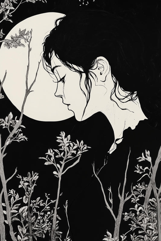 Eclipsing Illumination A Study on ‘Full Moon’ Inspired by Aubrey Beardsley