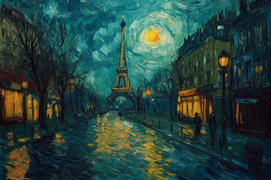 Eiffel Tower: A Romantic Ode Inspired by Van Gogh