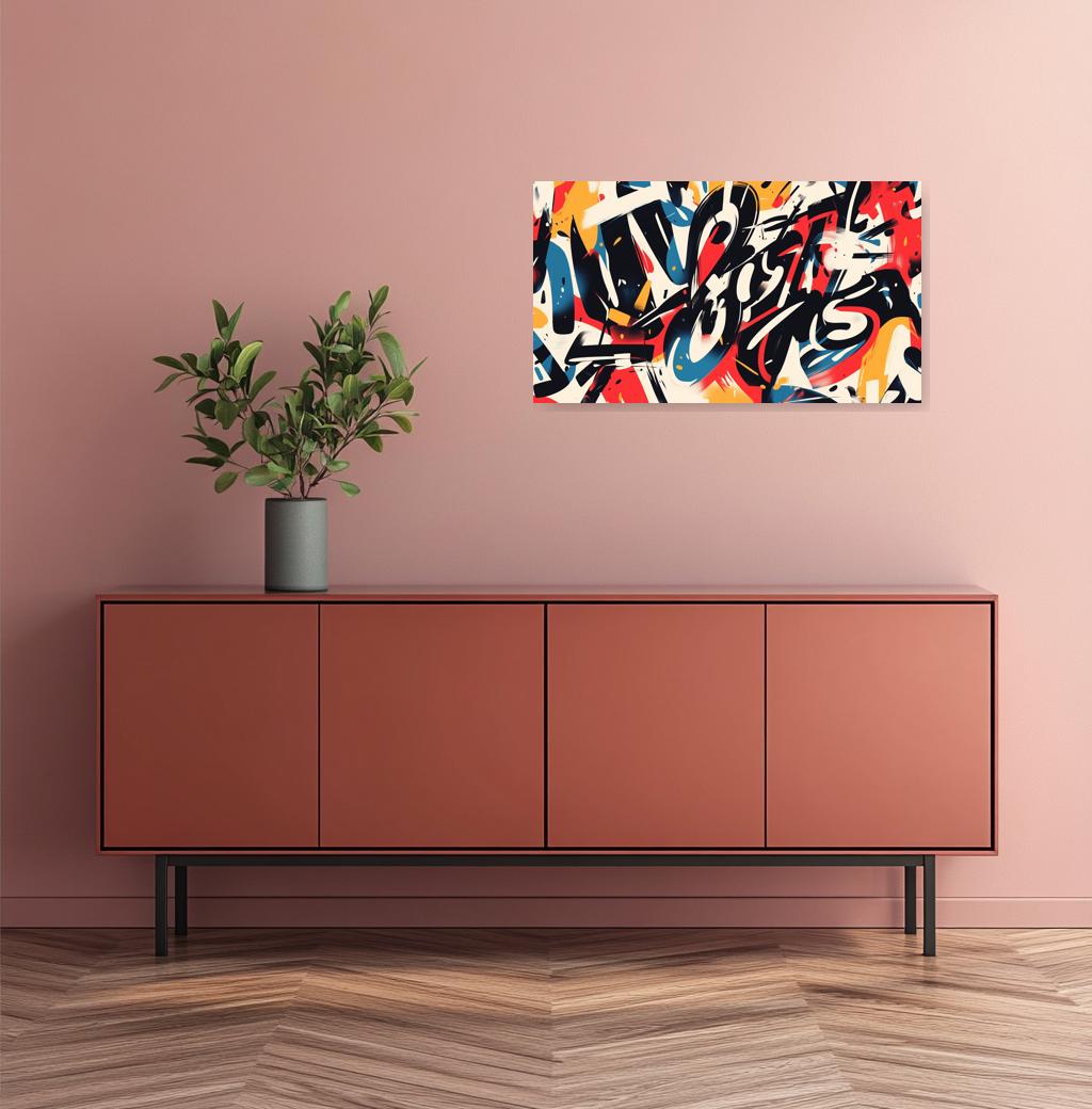 Bold Expressionist Canvas Print Inspired by Jean-Michel Basquiat Abstract Wall Art Home Decor Digital Download