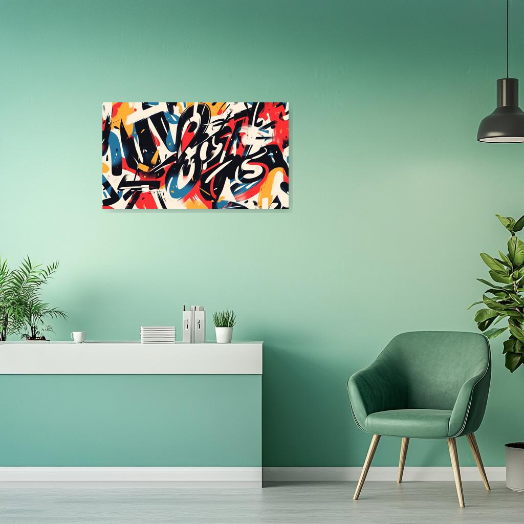 Bold Expressionist Canvas Print Inspired by Jean-Michel Basquiat Abstract Wall Art Home Decor Digital Download