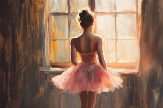 Elegant Ballerina Canvas Print Inspired by Degas Perfect for Home Decor and Wall Art in Soft Pastel Colors