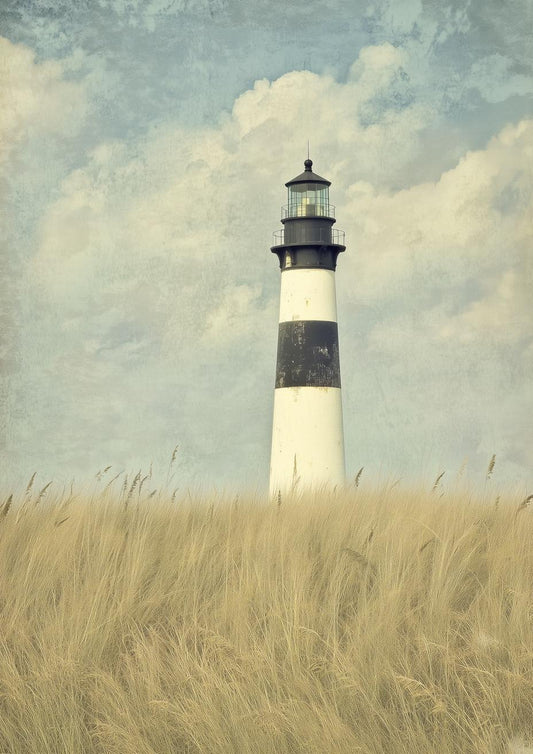 Custom Canvas Lighthouse Artwork in Soft Pastels Inspired by Edward Hopper Unique Wall Art and Digital Download Home Decor