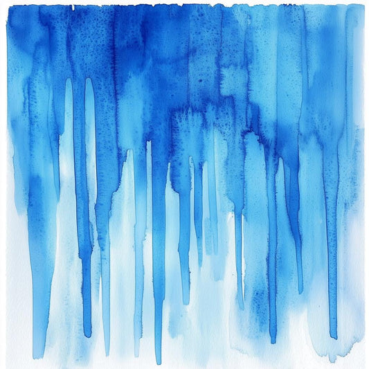 Blue Abstract Watercolor Canvas Print Inspired by Modern Art for Home Decor and Wall Art